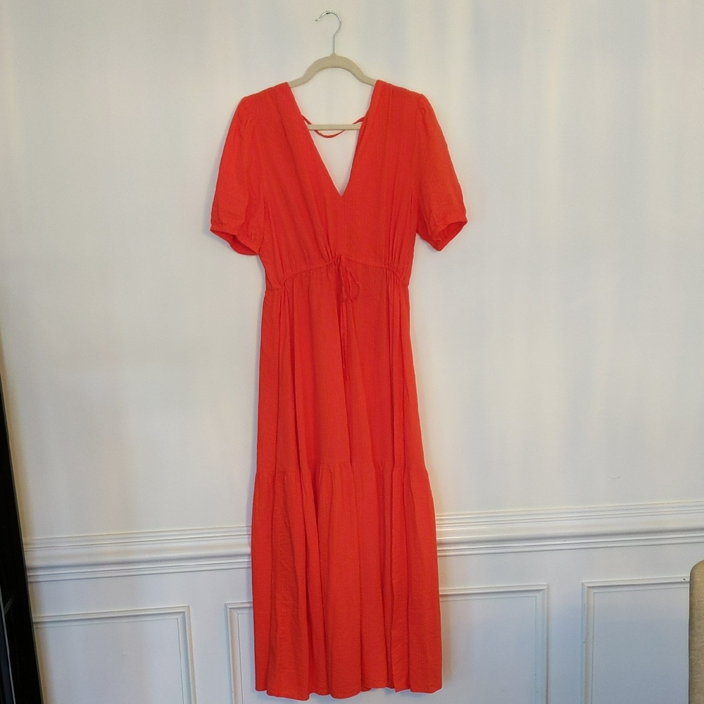 Mango Vibrant Orange Maxi Dress